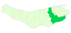 Location of Sari County in Mazandaran province