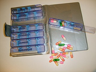 <span class="mw-page-title-main">Pill organizer</span> Container for medications