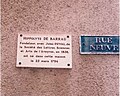 In Rodez, Rue Neuve, plaque affixed to the house where Hippolyte de Barrau was born.