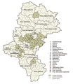 Administrative map of Silesian Voivodeship