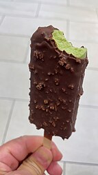 Green tea ice cream bar