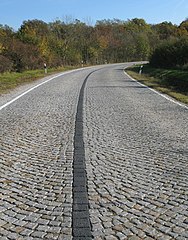 Cobblestone street near Erfurt