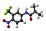 Thumbnail for File:Flutamide molecule ball.png