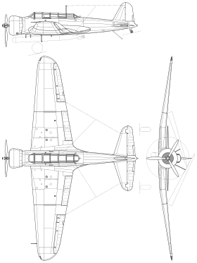 vue en plan de l’avion