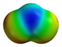 Electrostatic potential map of ozone