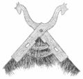 Drawing of a gable decoration 1901