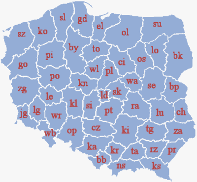 Woiwodschappen van Polen, 1975-1998