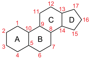 <span class="mw-page-title-main">Sterane</span> Class of tetracyclic compounds derived from steroids