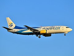 Swift Air Boeing 737-4Q8 N807TJ approaching JFK Airport.jpg