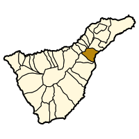 Localisation de Candelaria dans l'île de Tenerife.