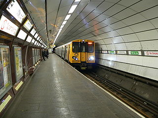 Wirral line Commuter railway line in Merseyside, England