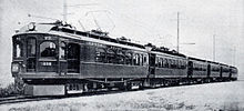 A Chicago, Lake Shore & South Bend limited train near the Indiana Dunes in the 1920s Chicago,-Lake-Shore-&-South-Bend-limited-train.jpg