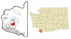 Location of Brush Prairie, Washington