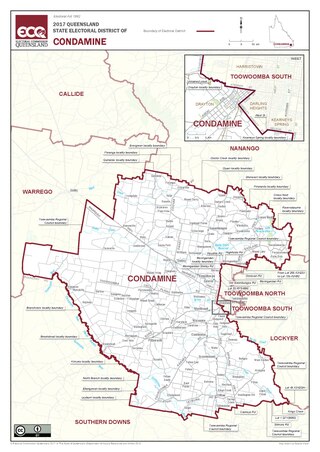 <span class="mw-page-title-main">Electoral district of Condamine</span> State electoral district of Queensland, Australia