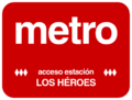 Letrero utilizado en los accesos a la estación hasta 1997.