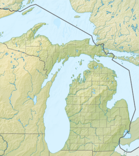 Map showing the location of Thunder Bay National Marine Sanctuary and Underwater Preserve