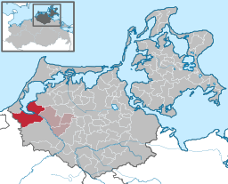 Ribnitz-Damgartens läge i Mecklenburg-Vorpommern