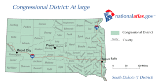 <span class="mw-page-title-main">South Dakota's at-large congressional district</span> At-large U.S. House district for South Dakota