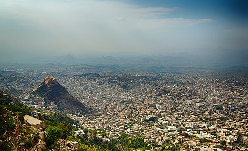 View of w:Taiz with w:Al-Qahira Castle on the left