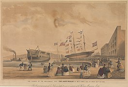 Ջոն Ուեսլի միսիոներական նավի մեկնարկը Ուեսթ Քոուսում, Ուայթ կղզի, 23 սեպտեմբերի 1846 թ.