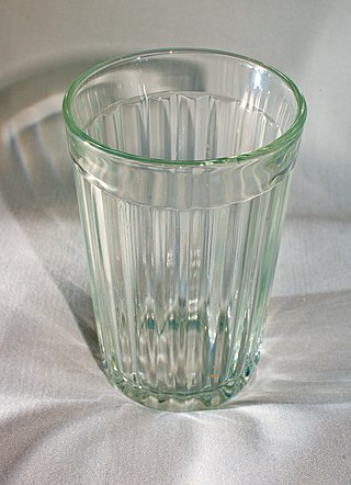 <span class="mw-page-title-main">Faceted glass</span> Type of drinkware made from especially hard and thick glass