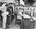 Image 57General Blamey signing the Japanese instrument of surrender on behalf of Australia (from Australia in World War II)