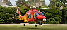 One of the current aircraft in use by Essex & Herts Air Ambulance, an Agusta Westland 169.