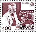 Image 22A stamp commemorating Alexander Fleming. His discovery of penicillin changed the world of medicine by introducing the age of antibiotics. (from 20th century)