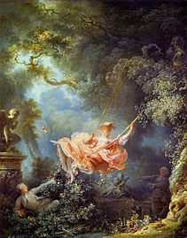 Jean-Honoré Fragonard: Ljuljačka (1767. - 1768.), ulje na platnu, 81 × 64 cm