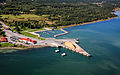 De haven vanuit de lucht