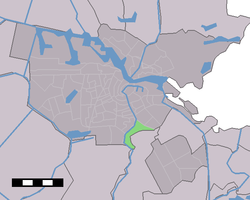 Location of Omval (green) in Amsterdam