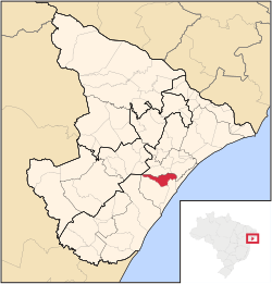 Location of Nossa Senhora do Socorro in Sergipe