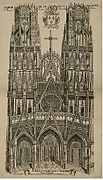 La iglesia Saint-Ouen de Rouen tal como estaría a comienzos del XVII