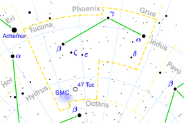 Zeta Tucanae is de ster zeta van het sterrenbeeld Toekan (Tucana)