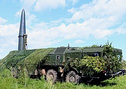 A camouflaged Iskander-M complex during an exercise in Transbaikalia, June 2021