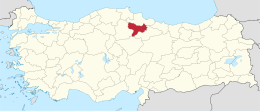 Provincia di Amasya – Localizzazione