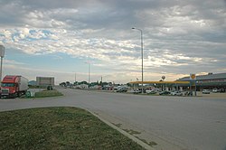 Commercial district in Murdo, looking north from the I-90/US 83 interchange, August 2008