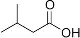 Skeletal formula of 3-methylbutanoic acid