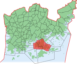 Position of Laajasalo within Helsinki