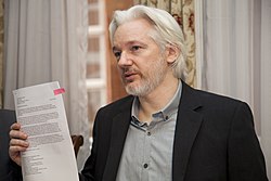 RUEDA DE PRENSA CONJUNTA ENTRE CANCILLER RICARDO PATIÑO Y JULIAN ASSANGE