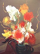 Vase de fleurs, 1971 (100x81 cm, Acrylique sur toile)