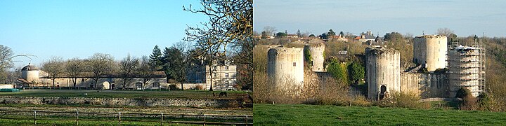 The La Taillée and Coudray-Salbart castles in December 2014.