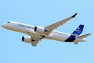 <span class="mw-page-title-main">Airbus A220</span> Narrow-body jet airliner family