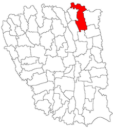 Location in Galați County