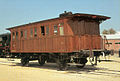 3rd class passenger wooden coach rebuilt in 1991 in Vilanova i la Geltrú