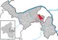 Localisation de Ober-Olm dans la Verbandsgemeide et dans l'arrondissement