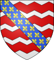 Argent, four bars dancetty gules, Arms of Roissy-en-France, Val-d'Oise, France