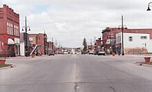 A street in a downtown area