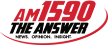 Former logo as AM 1590 The Answer KLFE AM1590TheAnswer logo.png