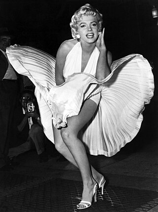 Marilyn Monroe while filming The Seven Year Itch on the streets of New York